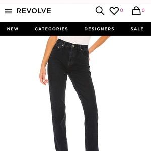 NWT AGOLDE straight leg jeans in color satellite! Size 28